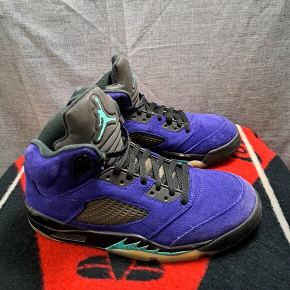 Size 10 Air Jordan 5 Retro Alternate Grape Purple Aqua Men’s (136027-500) - Picture 2 of 13
